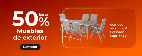 Hasta 50% en muebles de exterior